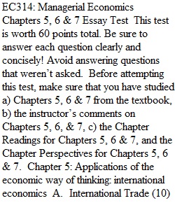 Chapter 5, 6, & 7 Essay Test